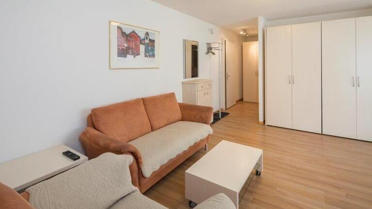 Wohnbereich, Ferienwohnung Leukerbad, Swiss Engieering | © privat
