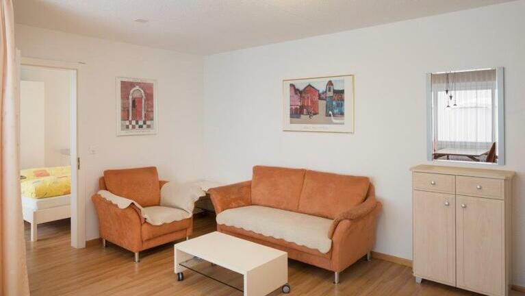 Wohnbereich 3, Ferienwohnung Leukerbad, Swiss Engieering | © privat