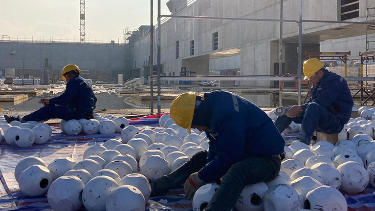 Baustelle Olma-Messekomplex, Swiss Engineering | © Bodo Uehli